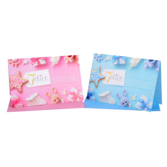 Biglietti BATTESIMO cuccioli portasoldi 12pz Biglietti BATTESIMO cuccioli portasoldi 12pz