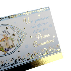 Biglietti COMUNIONE portasoldi oro 3D 12pz Biglietti COMUNIONE portasoldi oro 3D 12pz