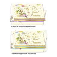 Biglietti auguri COMUNIONE portasoldi 12pz