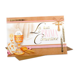 Biglietti auguri COMUNIONE portasoldi 12pz Biglietti auguri COMUNIONE portasoldi 12pz