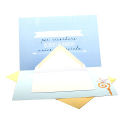 Biglietti auguri CRESIMA oro e colore portasoldi 12pz Biglietti auguri CRESIMA oro e colore portasoldi 12pz