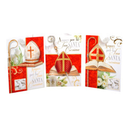 Biglietti auguri CRESIMA oro e rilievo 12pz