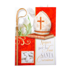 Biglietti auguri CRESIMA oro e rilievo 12pz Biglietti auguri CRESIMA oro e rilievo 12pz