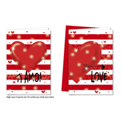 Biglietti LOVE glitter 12pz