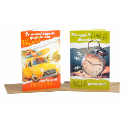 Biglietti auguri PENSIONE 12pz