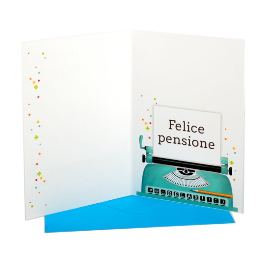 Biglietti auguri PENSIONE elegante 12pz