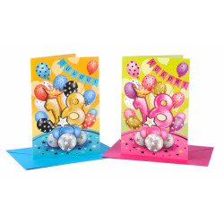 Biglietti 18 ANNI argento e oro 12pz