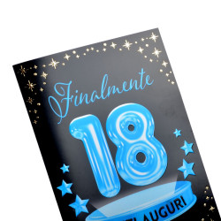 Biglietti auguri COMPLEANNO 18 ANNI oro 12pz Biglietti auguri COMPLEANNO 18 ANNI oro 12pz