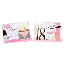 Biglietti auguri COMPLEANNO 18 anni portasoldi 12pz Biglietti auguri COMPLEANNO 18 anni portasoldi 12pz