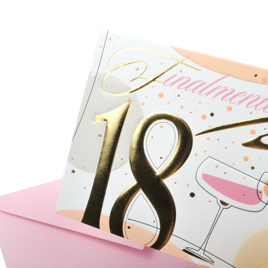 Biglietti auguri COMPLEANNO 18 anni portasoldi 12pz