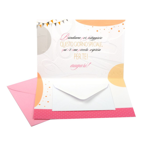 Biglietti auguri COMPLEANNO 18 anni portasoldi 12pz