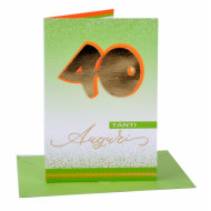 Biglietti auguri COMPLEANNO 40 anni applicazione oro 6pz