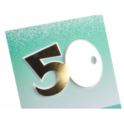 Biglietti auguri COMPLEANNO 50 anni applicazione oro 6pz Biglietti auguri COMPLEANNO 50 anni applicazione oro 6pz