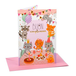 Biglietti augurali compleanno BIMBI 12pz Biglietti augurali compleanno BIMBI 12pz