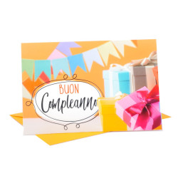 Biglietti COMPLEANNO portasoldi party 12pz Biglietti COMPLEANNO portasoldi party 12pz