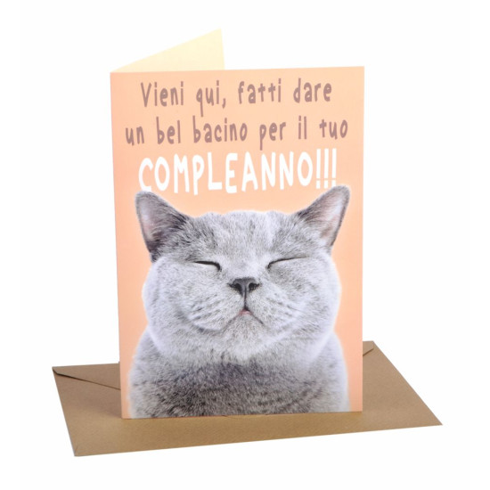 Biglietti auguri COMPLEANNO dolci cuccioli 12pz