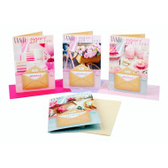 Biglietti auguri COMPLEANNO doppia rotella anni 12pz 