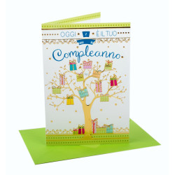 Biglietti auguri COMPLEANNO doppia rotella data 12pz Biglietti auguri COMPLEANNO doppia rotella data 12pz