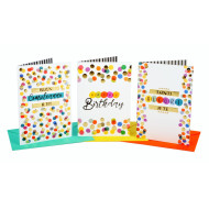 Biglietti auguri COMPLEANNO pois oro 12pz