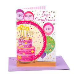 Biglietti auguri COMPLEANNO super party 12pz Biglietti auguri COMPLEANNO super party 12pz