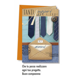 Biglietti auguri COMPLEANNO doppia rotella anni 12pz Biglietti auguri COMPLEANNO doppia rotella anni 12pz