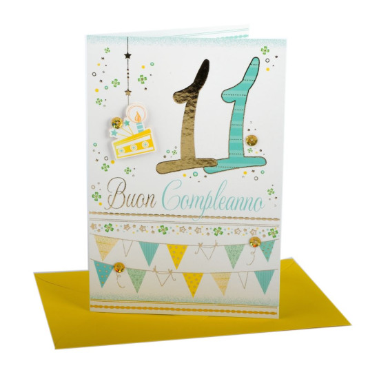 Biglietto 11 anni Serie Boutique 6pz Biglietto 11 anni Serie Boutique 6pz