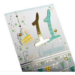 Biglietto 11 anni Serie Boutique 6pz