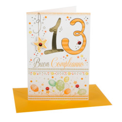 Biglietto 13 anni Serie Boutique 6pz