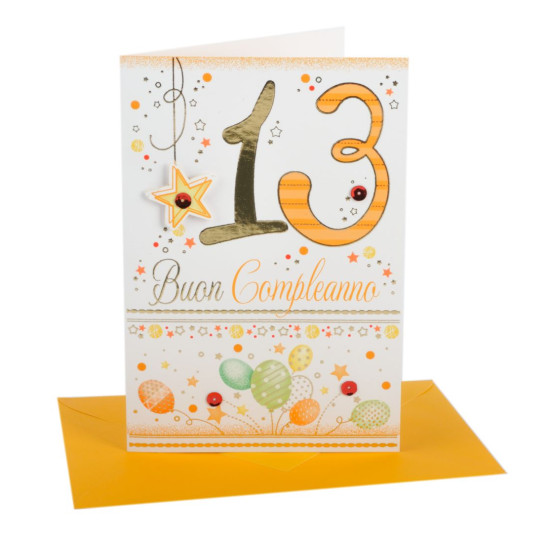 Biglietto 13 anni Serie Boutique 6pz Biglietto 13 anni Serie Boutique 6pz