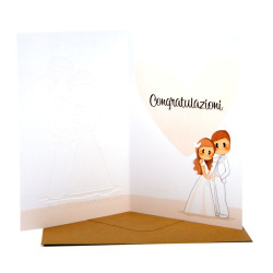 Biglietti auguri MATRIMONIO dolce legno 12pz Biglietti auguri MATRIMONIO dolce legno 12pz