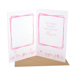 Biglietti augurali PASQUA coniglietti oro 12pz