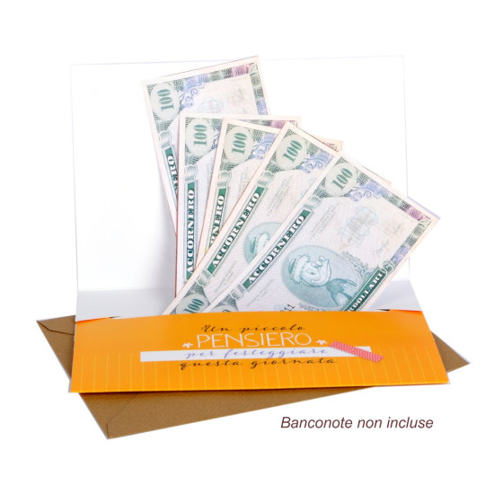 Biglietti augurali PASQUA coniglietti portasoldi 12pz