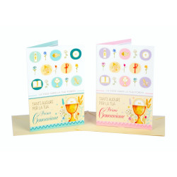 Biglietti auguri COMUNIONE glitter 12pz
