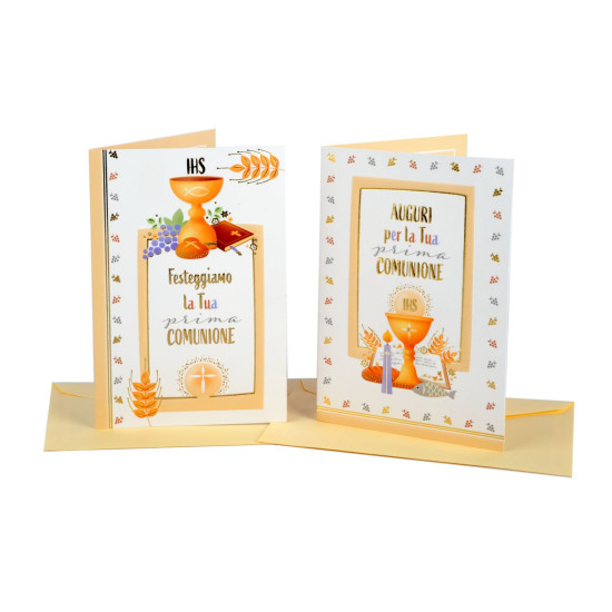 Biglietti auguri COMUNIONE classic 12pz