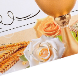 Biglietti auguri COMUNIONE portasoldi oro 12pz