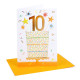 Biglietti auguri compleanno torta 10 anni 6pz