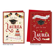 Biglietti auguri LAUREA classica 12pz