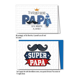 Biglietto AUGURI papà rilievo 12pz