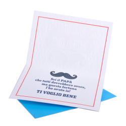 Biglietto AUGURI papà rilievo 12pz