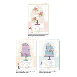 Biglietti auguri MATRIMONIO oro e rilievo 12pz Biglietti auguri MATRIMONIO oro e rilievo 12pz