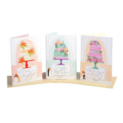 Biglietti auguri MATRIMONIO oro e rilievo 12pz