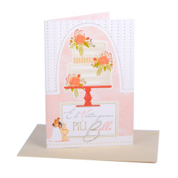 Biglietti auguri MATRIMONIO oro e rilievo 12pz Biglietti auguri MATRIMONIO oro e rilievo 12pz