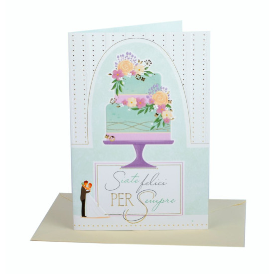 Biglietti auguri MATRIMONIO oro e rilievo 12pz Biglietti auguri MATRIMONIO oro e rilievo 12pz