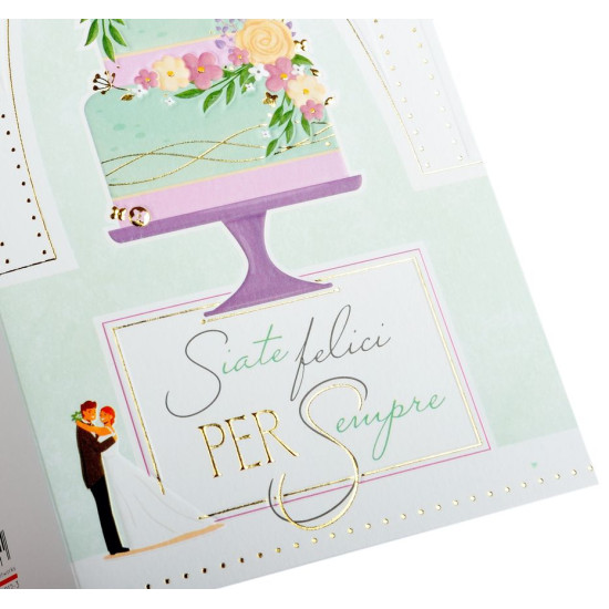 Biglietti auguri MATRIMONIO oro e rilievo 12pz Biglietti auguri MATRIMONIO oro e rilievo 12pz