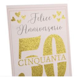 Biglietti augurali 50° e 25° anniversario nozze 12pz