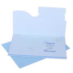 Biglietti augurali BATTESIMO sagomati 12pz Biglietti augurali BATTESIMO sagomati 12pz