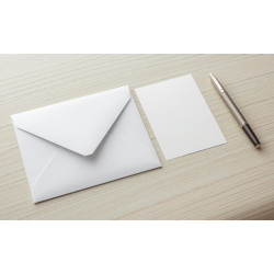 100 cartoncini + 100 buste bianco F4 7x11