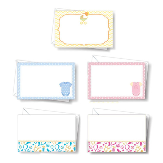 100 cartoncini + 100 buste BABY 9x14