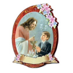 Tavoletta GESU' CON BIMBO in legno Tavoletta GESU' CON BIMBO in legno