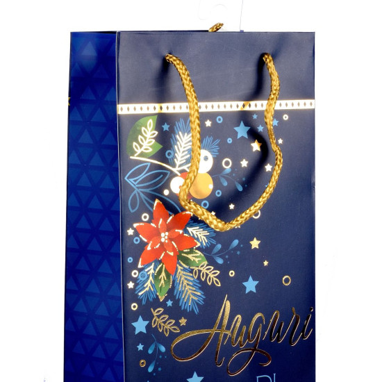 Borsette porta bottiglia Natale Auguri 12pz